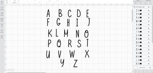 If Only font svg/eps/dxf alphabet cutting files (MHA)