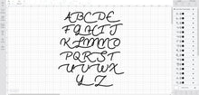 Lie To Me Script font svg/eps/dxf alphabet cutting files (MHA)