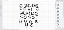Otterly Adorable Script font svg/eps/dxf alphabet cutting files (MHA)