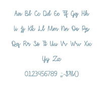 That I Love You embroidery font PES format 15 Sizes 0.25 (1/4), 0.5 (1/2), 1, 1.5, 2, 2.5, 3, 3.5, 4, 4.5, 5, 5.5, 6, 6.5, 7" (MHA)