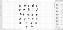 Snow Flake Calligraphy alphabet svg/eps/dxf cutting files (MHA)
