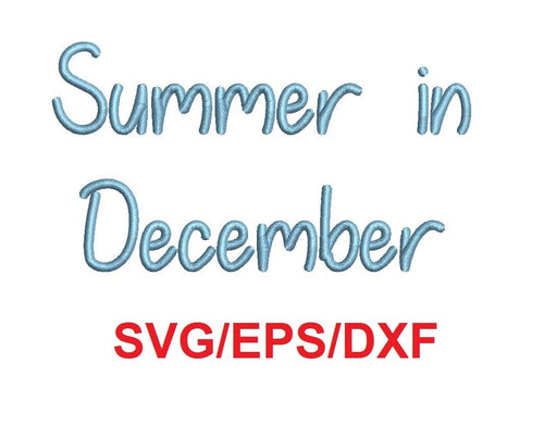 Summer In December alphabet svg/eps/dxf cutting files (MHA)