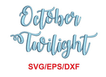 October Twilight alphabet svg/eps/dxf cutting files (MHA)