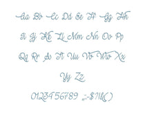 Wedding Bells embroidery font PES format 15 Sizes 0.25, 0.5, 1, 1.5, 2, 2.5, 3, 3.5, 4, 4.5, 5, 5.5, 6, 6.5, and 7" (MHA)