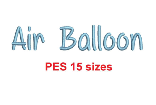 Air Balloon embroidery font PES format 15 Sizes 0.25 (1/4), 0.5 (1/2), 1, 1.5, 2, 2.5, 3, 3.5, 4, 4.5, 5, 5.5, 6, 6.5, 7