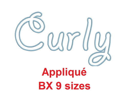 Curly Applique BX font 9 sizes