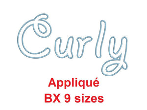Curly Applique BX font 9 sizes
