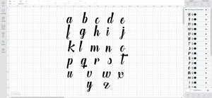 The Heart of Everything font svg/eps/dxf alphabet cutting files (MHA)