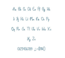 Einhom Schrift  embroidery font PES format 15 Sizes 0.25 (1/4), 0.5 (1/2), 1, 1.5, 2, 2.5, 3, 3.5, 4, 4.5, 5, 5.5, 6, 6.5, and 7" (MHA)