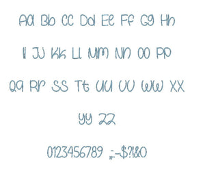 Galaxy Boy embroidery BX font Sizes 0.25 (1/4), 0.50 (1/2), 1, 1.5, 2, 2.5, 3, 3.5, 4, 4.5, 5, 5.5, 6, 6.5, and 7" (MHA)