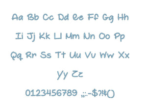 The Happy Giraffe embroidery font PES format 15 Sizes 0.25, 0.5, 1, 1.5, 2, 2.5, 3, 3.5, 4, 4.5, 5, 5.5, 6, 6.5, and 7" (MHA)