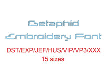 Betaphid™ block embroidery font dst/exp/jef/hus/vip/vp3/xxx 15 sizes small to large (RLA)