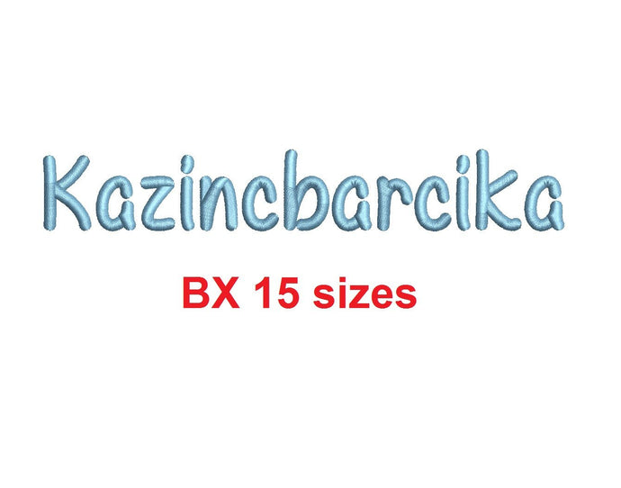 Kazincbarcika BX font Sizes 0.25 (1/4), 0.50 (1/2), 1, 1.5, 2, 2.5, 3, 3.5, 4, 4.5, 5, 5.5, 6, 6.5, 7
