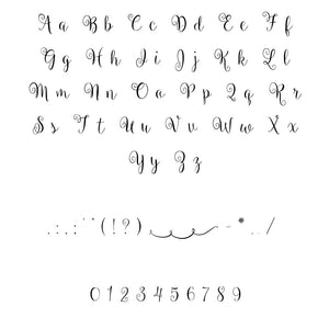 Ballerina Script alphabet svg/eps/dxf cutting files
