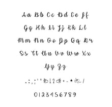Unicorn Calligraphy alphabet svg/eps/dxf cutting files (MHA)