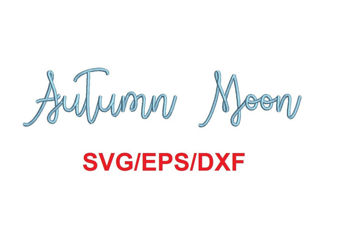 Autumn Moon font svg/eps/dxf alphabet cutting files (MHA)