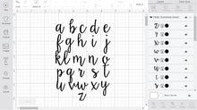 Ballerina Script alphabet svg/eps/dxf cutting files