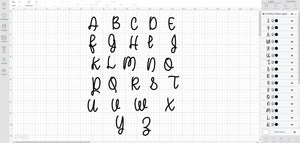 A Perfect Place font svg/eps/dxf alphabet cutting files (MHA)
