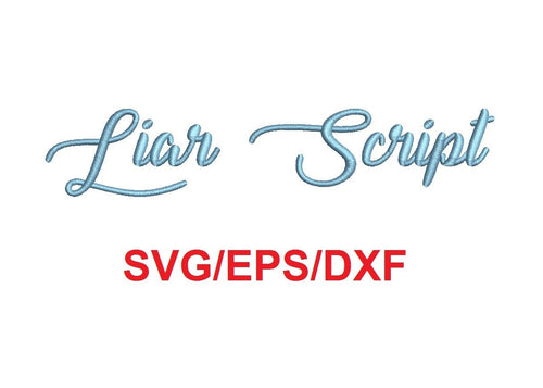 Liar Script font svg/eps/dxf alphabet cutting files (MHA)