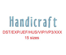 Handicraft embroidery font dst/exp/jef/hus/vip/vp3/xxx 15 sizes small to large