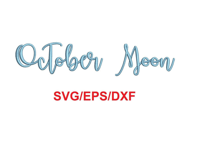 October Moon Script font svg/eps/dxf alphabet cutting files (MHA)