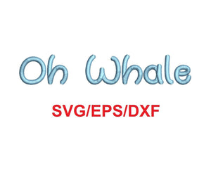 Oh Whale Script font svg/eps/dxf alphabet cutting files (MHA)