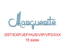 Marguerite embroidery font dst/exp/jef/hus/vip/vp3/xxx 15 sizes small to large