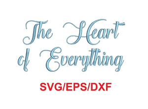 The Heart of Everything font svg/eps/dxf alphabet cutting files (MHA)