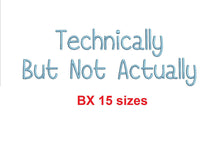 Technically But Not Actually BX font Sizes 0.25 (1/4), 0.50 (1/2), 1, 1.5, 2, 2.5, 3, 3.5, 4, 4.5, 5, 5.5, 6, 6.5, and 7" (MHA)