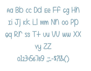 Even More Mixed Up embroidery BX font Sizes 0.25 (1/4), 0.50 (1/2), 1, 1.5, 2, 2.5, 3, 3.5, 4, 4.5, 5, 5.5, 6, 6.5, and 7" (MHA)