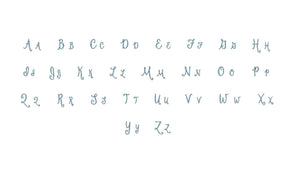 Hello Sunshine Monogram font PES format Satin Stitches 15 Sizes 0.25 (1/4) up to 7 inches