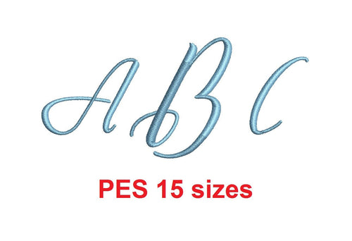 Question and Love Monogram font PES format Satin Stitches 15 Sizes 0.25 (1/4) up to 7 inches