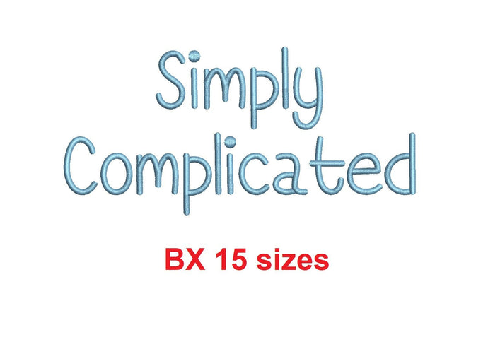 Simply Complicated BX font Sizes 0.25 (1/4), 0.50 (1/2), 1, 1.5, 2, 2.5, 3, 3.5, 4, 4.5, 5, 5.5, 6, 6.5, and 7