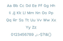 Remissis™ block embroidery font dst/exp/jef/hus/vip/vp3/xxx 15 sizes small to large (RLA)